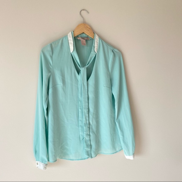 ❤️3/30❤️Vintage Inspired Pastel green Mint Blouse - Picture 3 of 6